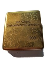 WW2 Jan Syrový  Czechoslovak army 1939 brass cigarette case - $165.35