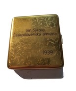 WW2 Jan Syrový  Czechoslovak army 1939 brass cigarette case - $165.35