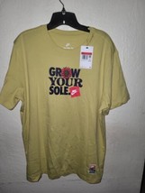  NIKE &quot;Grow Your Sole Verbiage T-shirt&quot; Men&#39;s Size  Large Yellow - £22.86 GBP
