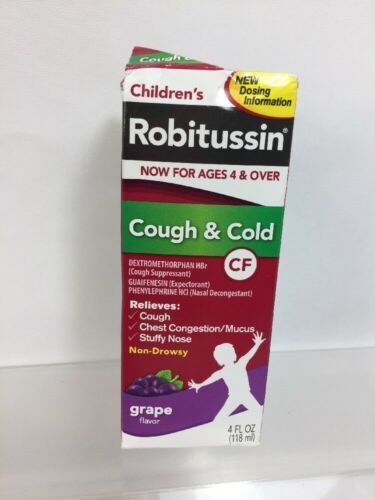 Robitussin Children&#39;s COLD &amp; Cough CF 4oz 6/25 Grape Nondrowsy - $3.79