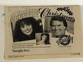 A Branson Country Christmas Tv Guide Print Ad Glen Campbell  TPA10 - £4.74 GBP