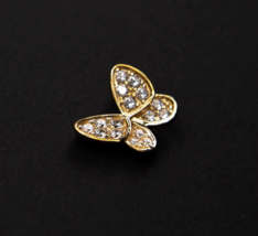 9ct Solid Gold Butterfly Fold Charm Pendant - 9K Au375, hanging, sparkle, gift - £74.85 GBP