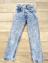 Vintage Levi`s Jeans Blue 23x25 youth kids boys 10 Orange Tab Acid Wash USA - $70.00