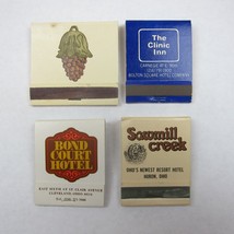 4 Matchbook Covers Cleveland Ohio Hotels Bolton Square Bond Court Sawmill Creek - £15.62 GBP