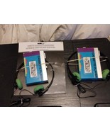 2 Multicolor Portable Cassette Player Headphones Set Holloween Cosplay C... - $17.72