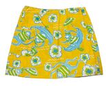 Lilly Pulitzer Vintage White Label Girls Yellow Skirt Monkey Floral Print - $19.20