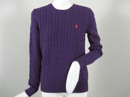 NEW! Polo Ralph Lauren Classic Crewneck Cable Knit Womens Sweater!  6 Colors - £48.06 GBP