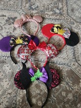Disney Mickey Mouse Ear Headband LOT 5 Pcs  Sequins Villians Sparkles - $26.18