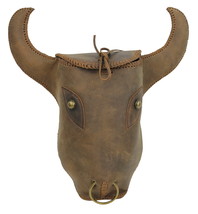 Vagarant Traveler Handmade Full Leather Cowhide Bull Head Backpack LK01.VB - £344.49 GBP