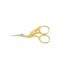 Gingher 01-005280 Stork Embroidery Scissors, 3.5 Inch, Gold - £20.45 GBP