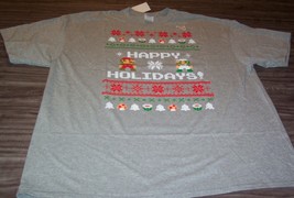 Nintendo Super Mario Bros. Christmas Sweater Style T-Shirt 2XL Xxl New Luigi - £15.79 GBP