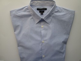 John Varvatos ‘Star’ USA LUXE Stripe Long SL Men Casual Shirt Blue L (16.5|35.5) - £24.29 GBP