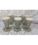 Tupperware Parfait Dessert Cup Sundae Pudding Jello Set of 6 Gray Tall V... - $16.99