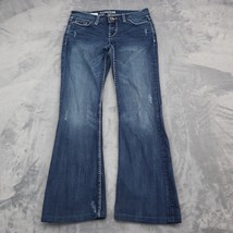 BKE Denim Pants Womens 27 Blue Mid Rise Flare Leg Stretch Jeans Bottoms - £24.09 GBP