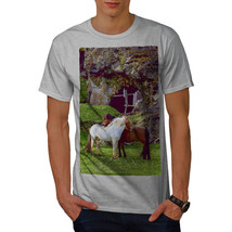 Wellcoda Horse Love Nature Mens T-shirt, Romantic Graphic Design Printed Tee - £14.84 GBP+