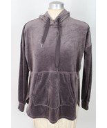Alfani Intimates XS Purple Soft Velvet Velour Hoodie Lounge Sweatshirt Top - £19.42 GBP