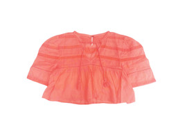 FREE PEOPLE Womens Blouse Stylish Elegant Coral Pink Size XS OB1104500 - £37.92 GBP
