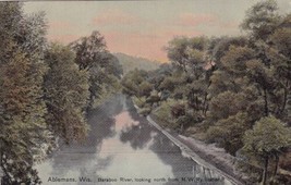 Abelmans Wisconsin WI Baraboo River North From N. W. Ry Station Postcard D33 - £2.35 GBP