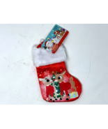 Rudolph and Clarice 8&quot; Holiday Christmas Stocking - £3.10 GBP
