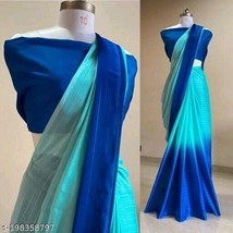 Saree Sari Bollywood Silk Saree Indian Party Multicolored Designer Weddi... - $39.69