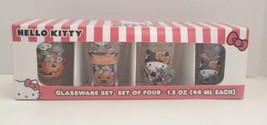 Sanrio Hello Kitty Shot Glass Halloween Glassware Set 1.5 oz Set Of 4 Gl... - $19.79