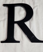 Black 10 Inch Aluminum Letter R  Wall Hanging Sign Initial Decor Nevermore - $19.99
