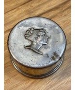 Vintage Collapsible Drinking Cup Embossed Victorian Woman KG JD - $24.75