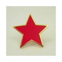 Plain Red Star pin badge  - $13.00