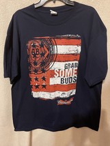 Vintage Budweiser “Grab Some Buds” T Shirt Navy Men's Size XL - $9.68