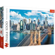1000 Piece Jigsaw Puzzles, Brooklyn Bridge, New York, USA, Cityscape puzzle, Adu - £15.21 GBP