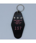 Junkyard Glam Motel Keychain Pink Pussycat Random Room Number Black Fun ... - $6.48