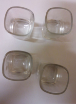 4 pieces mini shot glasses square petit fours glass miniature cups 2.25&quot;... - $56.12 MXN