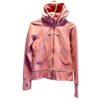 Lululemon Scuba Hoody Sweatshirt Baby Pink Full Zip Size 6 Vintage - £27.89 GBP