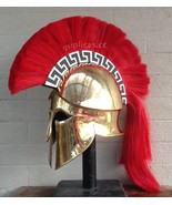 Medieval Wearable Greek Corinthian Helmet Free Leather Liner Knight helmet - £159.07 GBP