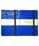 2 Blue Christian Lacroix Paris 152 Ruled Pages Lay Flat Notebook Ribbon ... - £17.38 GBP