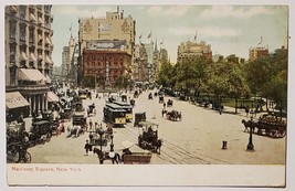 Madison Square New York  Horses Wagons Trolley 1908 Postcard M30 - £5.55 GBP