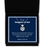 To my Daughter in Law, May you be proud - Heart Knot Silver Necklace. Model  - £31.93 GBP