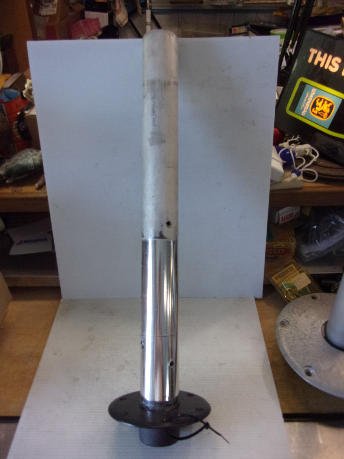 Marine Boat 23&quot; Table Leg Pedestal Post with base, 2-3/8&quot; dia post, 6-1/... - $52.47