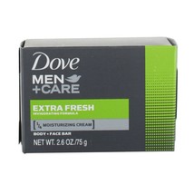 4 PACK Dove Men+Care Extra Fresh Moisturizing Body Face Bar Fragrance Free 2.6oz - £11.97 GBP
