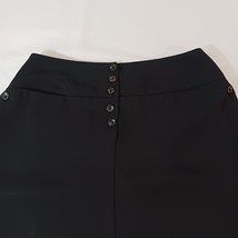 Harve Bernard Women's 1/4 Front Button Back Laces Pull-On Black Skirt Size 14P image 7