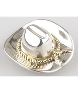 Gorgeous Sterling Silver Cowboy Hat Brooch by Israeli Bat-Ami Great Piece - $167.89 CAD