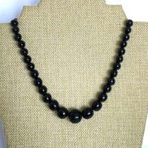 Bahamas Black Coral Graduated Beads Necklace Custom Matching Barrel Clas... - $199.95