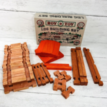Roy Toy Log Building Set No 10 The Fort Naturally Dyed Hand Cut Pine Logs - £23.76 GBP