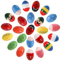 24 Pack Wooden Egg Shakers, Maracas Percussion Musical Easter Eggs For Kids, Mus - £35.15 GBP