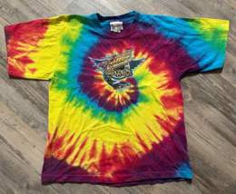 Vtg Disney World Kids Aerosmith Rock ‘n’ Roller Coaster Tie Dye Single Stitch XL - £21.70 GBP