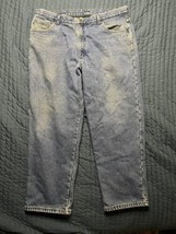 LL. Bean Flannel Lined Denim Blue Jeans Men’s Size 40x30 - £14.19 GBP