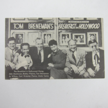 Postcard Tom Breneman Breakfast Hollywood Gang Masterson Filipino Vintag... - £4.77 GBP