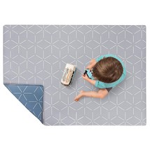 Berry Lane Blue/Gray One-Piece Portable Reversible Foam Floor Mat Size 55” x 39” - £73.94 GBP