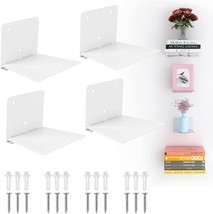 Fentec Invisible Floating Bookshelf, Wall Mounted Floating, Pack White - £27.72 GBP