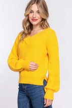Women&#39;s Long Sleeve Double V Neck Sweater - €17,35 EUR